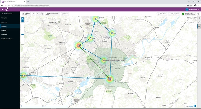 The IFS PSO Workbench uses location information from TomTom