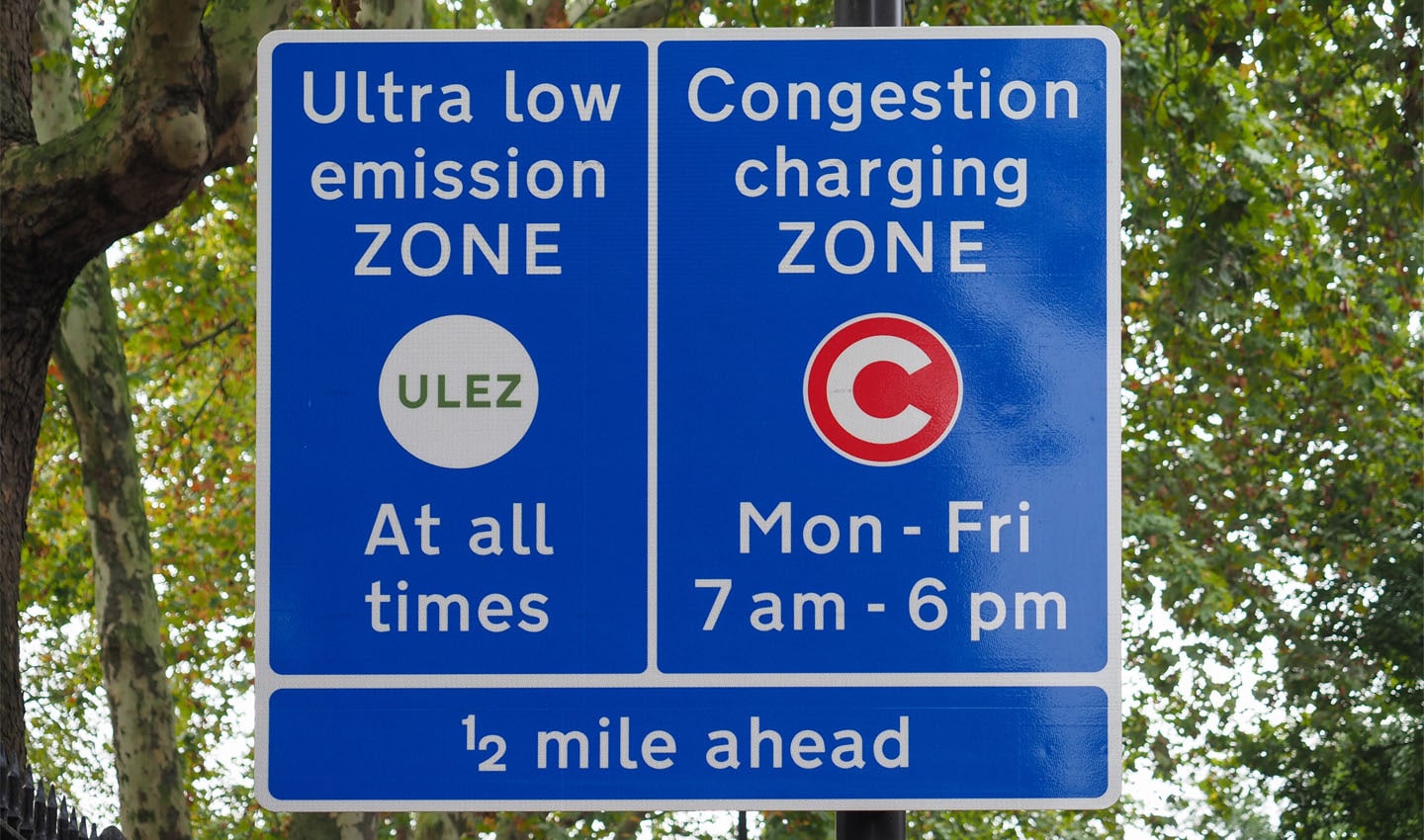 London’s Ultra-Low Emission Zone prevents the most polluting vehicles from entering the city center.