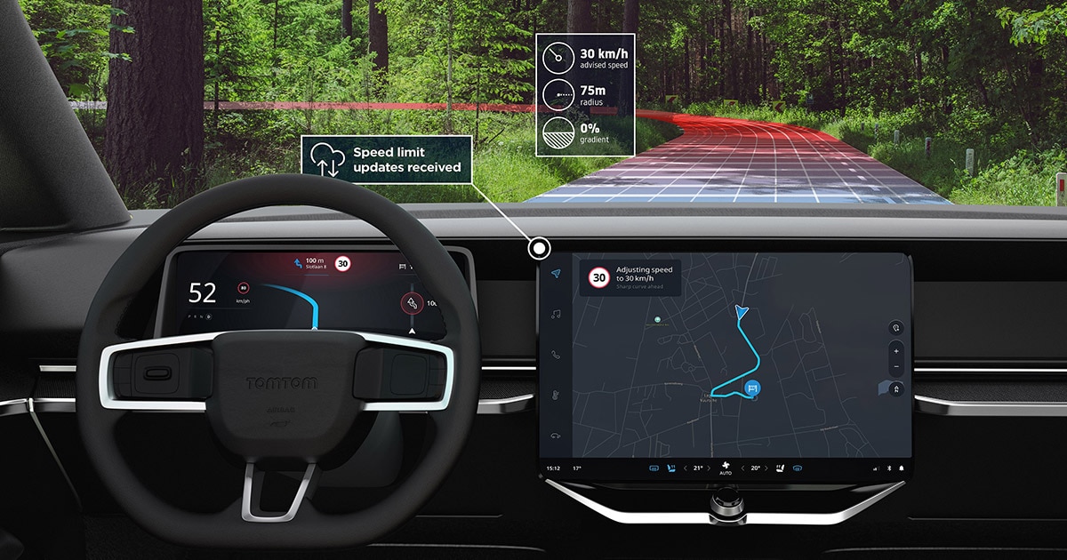 Virtual horizon intelligent speed assistance tomtom