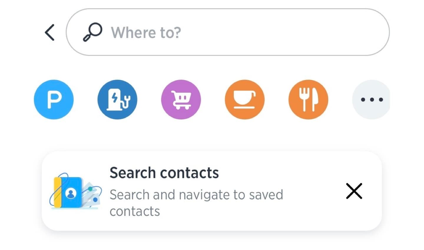 AmiGO navigation now lets you search your contacts and use their addresses as destinations