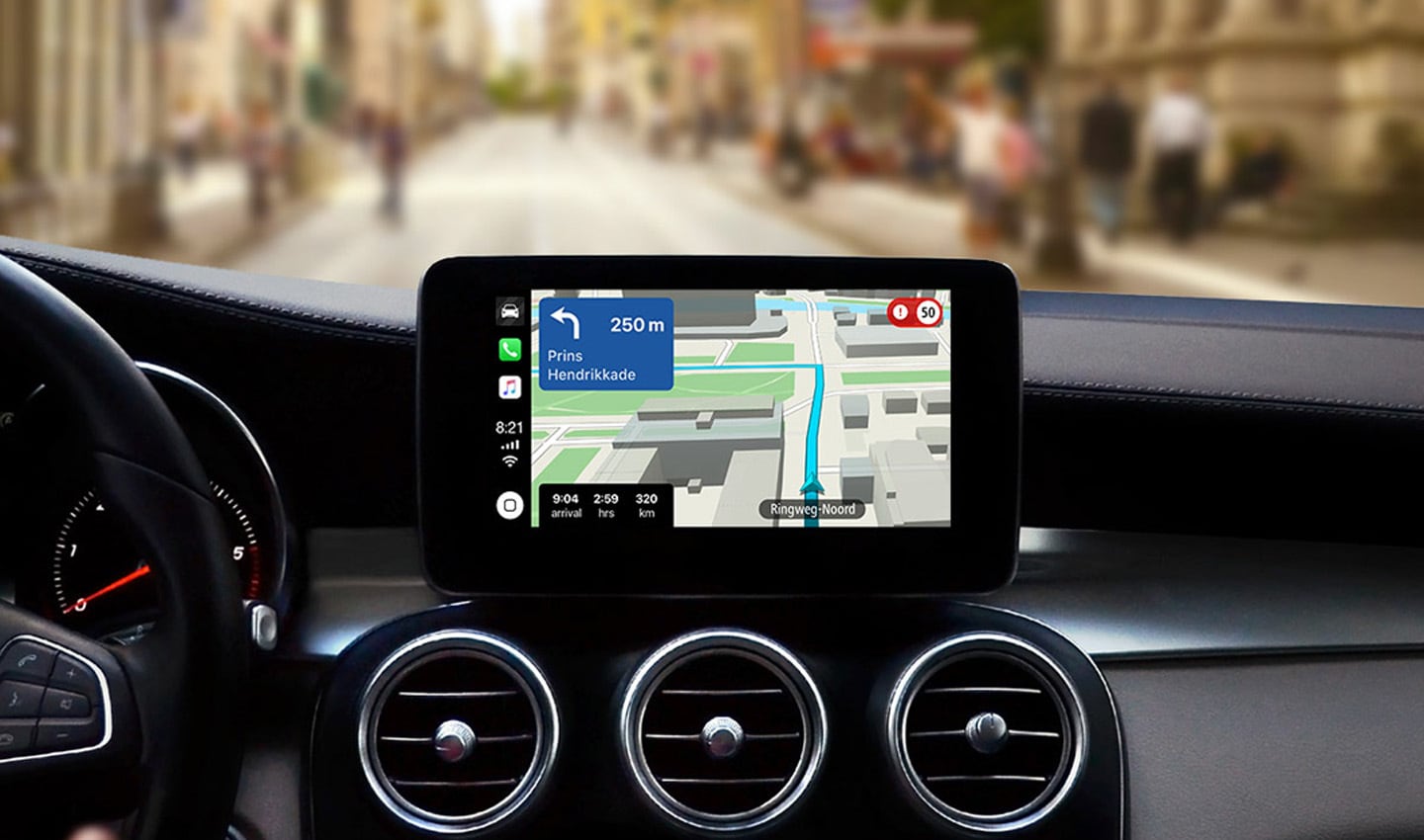 CarPlay lets drivers display apps from their phone on their car’s central screen.