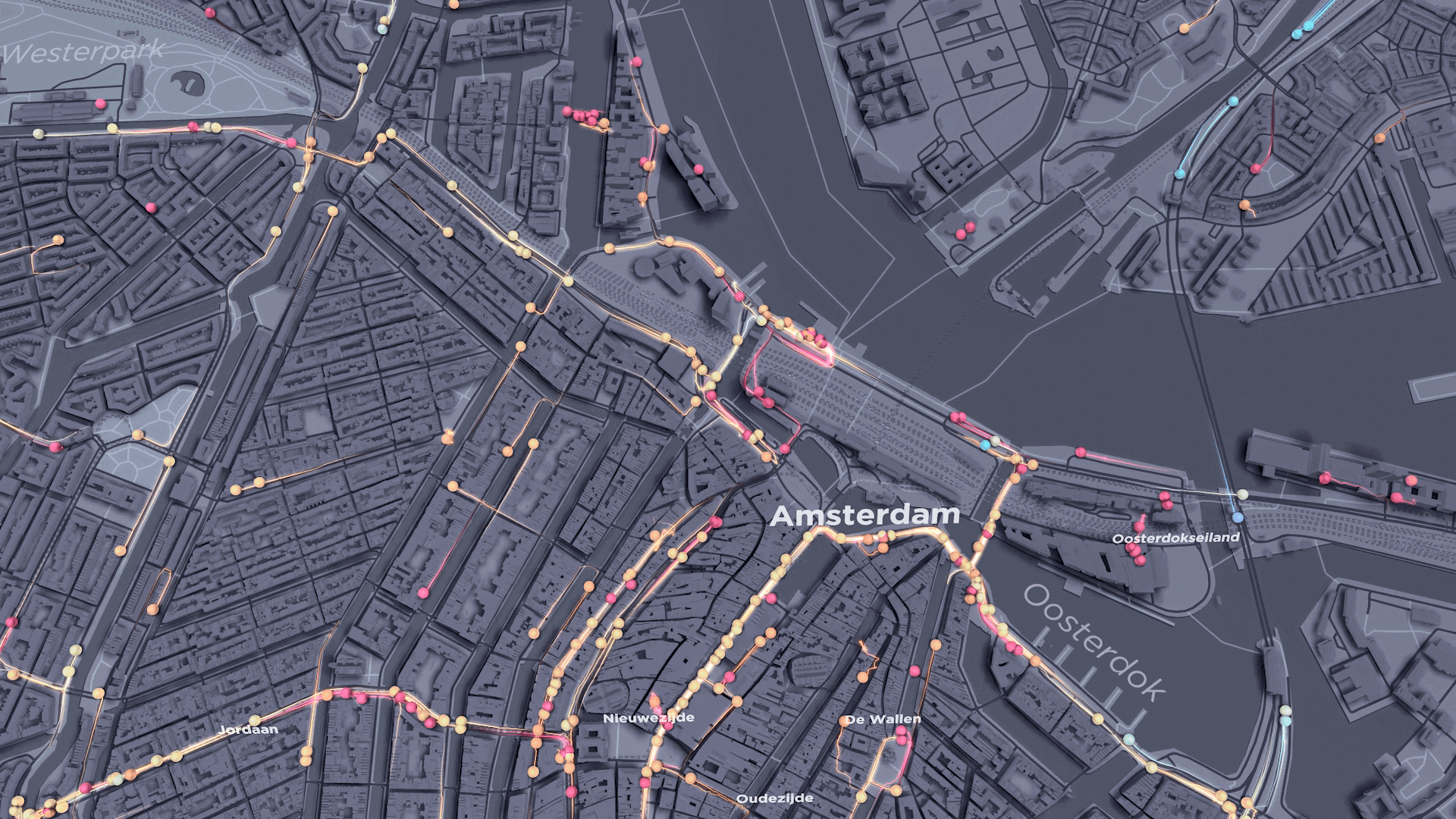 Visualizing TomTom probe data in Amsterdam