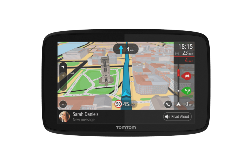 Lifetime Traffic via SIM Card and World Maps Smartphone Messages 6 Inch with Handsfree Calling Updates via WiFi Siri Capacitive Screen Google Now TomTom Car Sat Nav GO 6200 